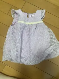 美品70 キムラタンBABBLE BOON ラベンダー レース ベビードレス