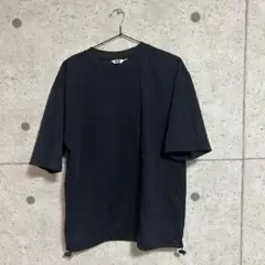 UNIQLO U ブラック Tシャツ Lサイズ　エアリズム　ドローストラップ付き