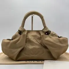 【極美品】LOEWE ナッパアイレ ハンドバッグ ゴールド ロゴ ナッパレザー