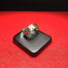 【ヴィンテージ】13号 デザインバンドリング ゴールド レトロ R3