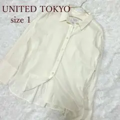 【UNITEDTOKYO】長袖シャツ プリーツ コットン アイボリー 日本製