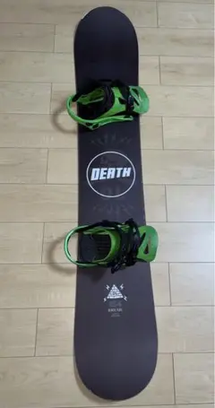 DEATH LABEL BLACK FLAGスノーボード、フラックスビンディング