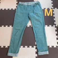 グリーン カジュアルパンツ ロールアップ可　Mサイズ
