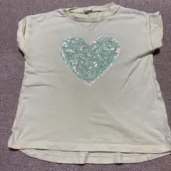 ハート　スパンコール　Tシャツ 130