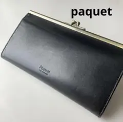 美品！ホークカンパニー paquet ブラック　本革長財布