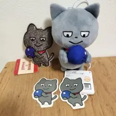 ROUND1　わるめのねこ　マスコット　キーホルダー　ステッカー