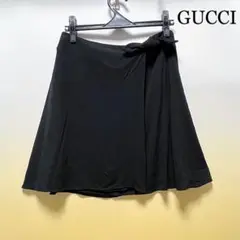 GUCCI グッチ ラップスカート 巻きスカート ミニスカート レーヨン