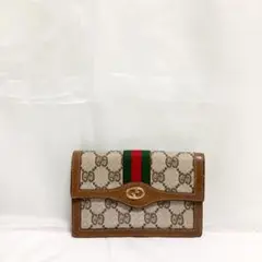希少 オールドグッチ シェリーライン コインケース 折り財布 GG柄 GUCCI