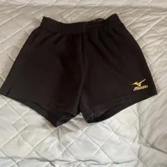 お値下げMizuno ブラックパンツ ゴールドロゴ レディースXL