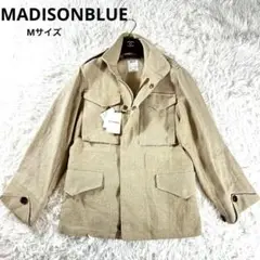 極美品✨ MADISONBLUE ミリタリージャケット　麻　ベージュ　M M65 LINEN SATIN MNS | UNISEX | MADISONBLUE