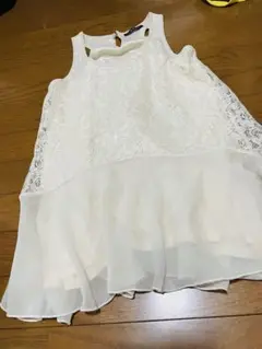 INGNIイング❤️レースシフォンノースリーブトップス❤️チュニック❤️