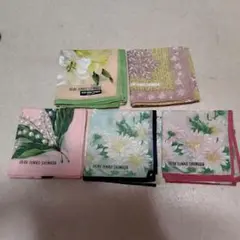 JUNKO SHIMADA 花柄ハンカチ5枚セット