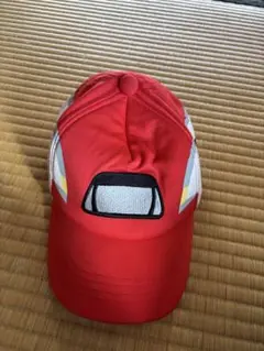 こまち　レッド ベビーキャップ サイズ調整可能　50〜52cm