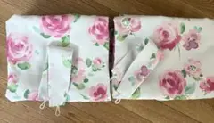 ピンク花柄カーテン2枚セット