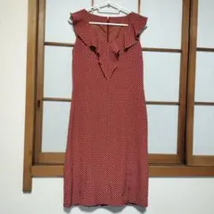 レトロモダン ドットフリルワンピース