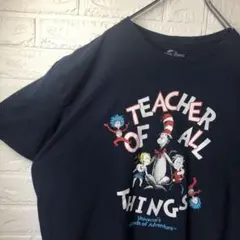ドクタースース 2XL 黒Tシャツ THE CAT IN THE HAT ユニバ