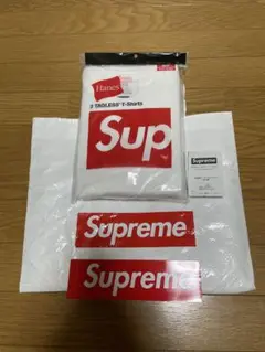 supreme×Hanes tシャツ 3枚入 新品　未使用　未開封　白　S