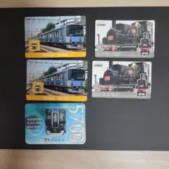鉄道　カード　3種類　阪神電車　西武鉄道　鉄道博物館