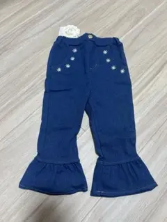デニム調フレア裾パンツ 90cm
