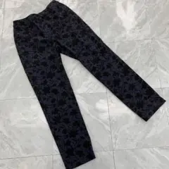 PRIMATTIVO パンツ フローラル ブラック ネイビー ストレッチ 40
