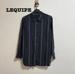 美品 LEQUIPE レキップ ストライプ シャツ M 38 日本製
