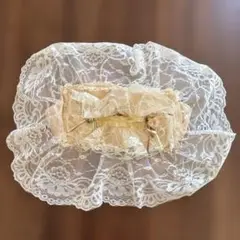 レース装飾 ティッシュボックスカバー