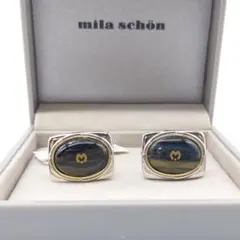 未使用に近い　mila schon ミラショーン　カフスリンクス　ラブラドライト