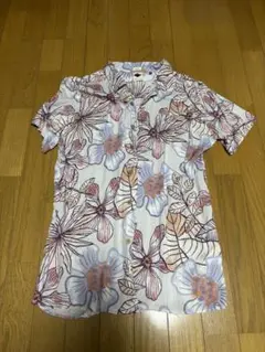 フラワープリント 半袖シャツ
