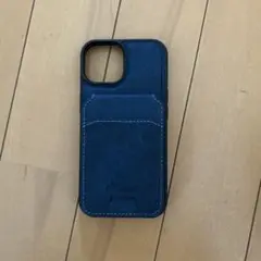 希少 iPhone14ケース ネイビーブルー