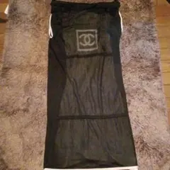 CHANELワンピース シースルーBIG CCロゴ ココマーク黒系