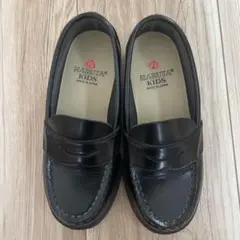 「美品」HARUTA KIDS 黒 ローファー　18センチ