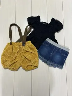 こども服　ショートパンツとトップス3点セット