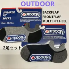 アウトドア　ソックス　2足セット　23-25 スニーカーソックス　OUTDOOR