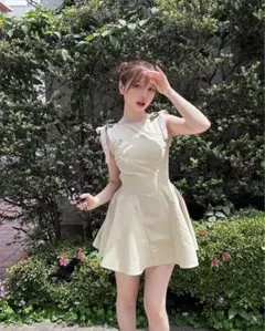 Jozy ribbon flare mini dress