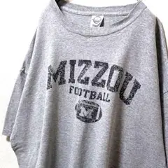 デルタ ミズーリフットボール ロゴ Tシャツ グレー 灰色 2XL 古着