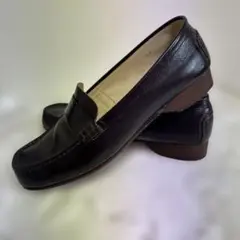 ダークブラウン レザー モカシン　Beaufit