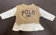 POLO BABY 重ね着風長袖Tシャツ 80センチ