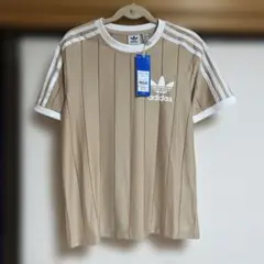 adidas ストライプ 半袖Tシャツ Mサイズ