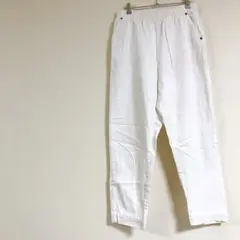 即購入OK✨カジュアルパンツ【M】ホワイト コットン イージーパンツ