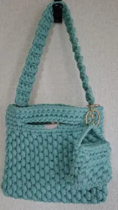 ハンドメイド★スパゲッティ★ミニバック★ チャーム付き★