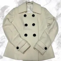 00's vintage　アイボリー ダブルブレスト ピーコート