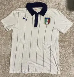 PUMA　プーマ　サッカーイタリア代表　半袖ポロシャツ　ネイビー　Mサイズ