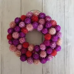 千日紅のリース　13