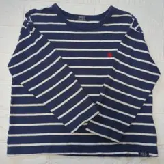 〘匿名配送〙POLO ストライプ 長袖カットソー110センチ　ロンT