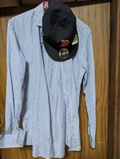 ラルフローレンのストライプシャツ　美品　イタリア製　15