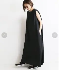 SLOBE IENA ノースリーブロングワンピース 黒