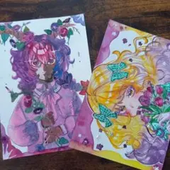 オリジナル手描きイラスト　③④　セット
