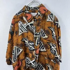 USA古着 summa シルク 総柄シャツ