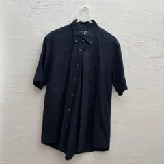 ネイビー 半袖シャツ Lサイズ 100%コットン