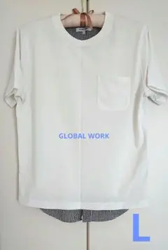 GLOBAL WORK Lサイズ ホワイト Tシャツ
